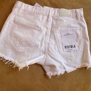 Pistola distressed denim shorts